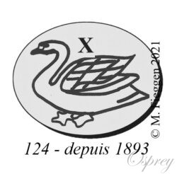 124. Poinçon de cygne de profil à gauche - Osprey Paris