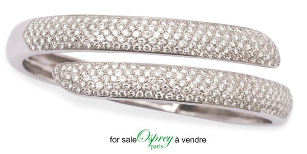 bracelet en or blanc et pavage de diamants