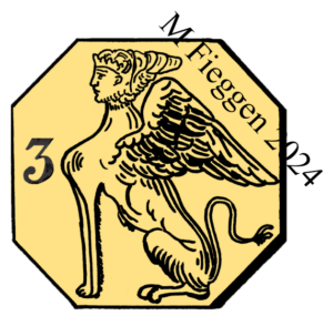 Sphinx à gauche dans un cadre octogonal irrégulier. Chiffre 3 à gauche, pour or 3e titre (750/000). Départements, 1819-1838.